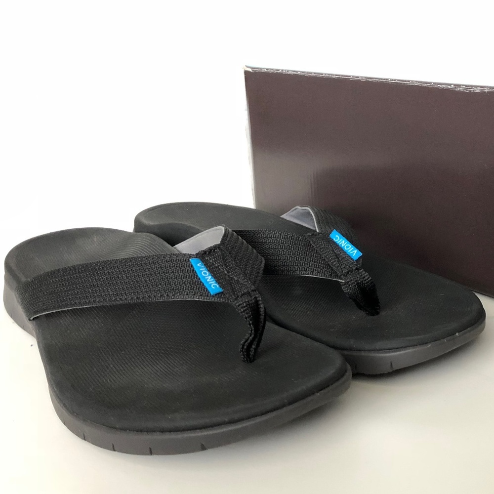 Men's Vionic Islander Sandals Black Thong Sandal
